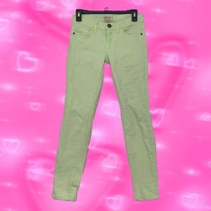Vintage Low Rise Y2k Lime Green Skinny Jeans 💚